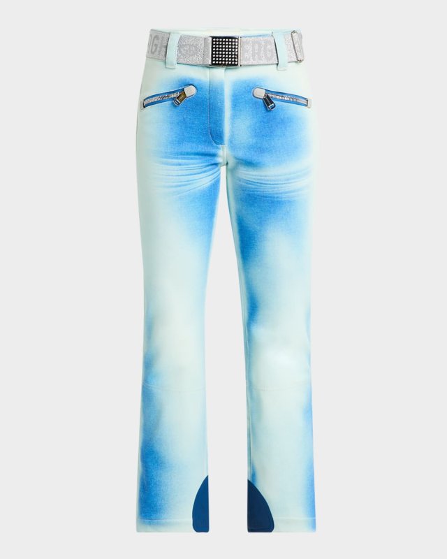 Blanchi Denim Printed Water-Resistant Ski Pants